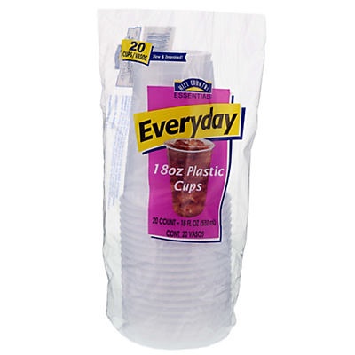 slide 1 of 1, Hill Country Fare Everyday 18 oz Plastic Cups, 20 ct