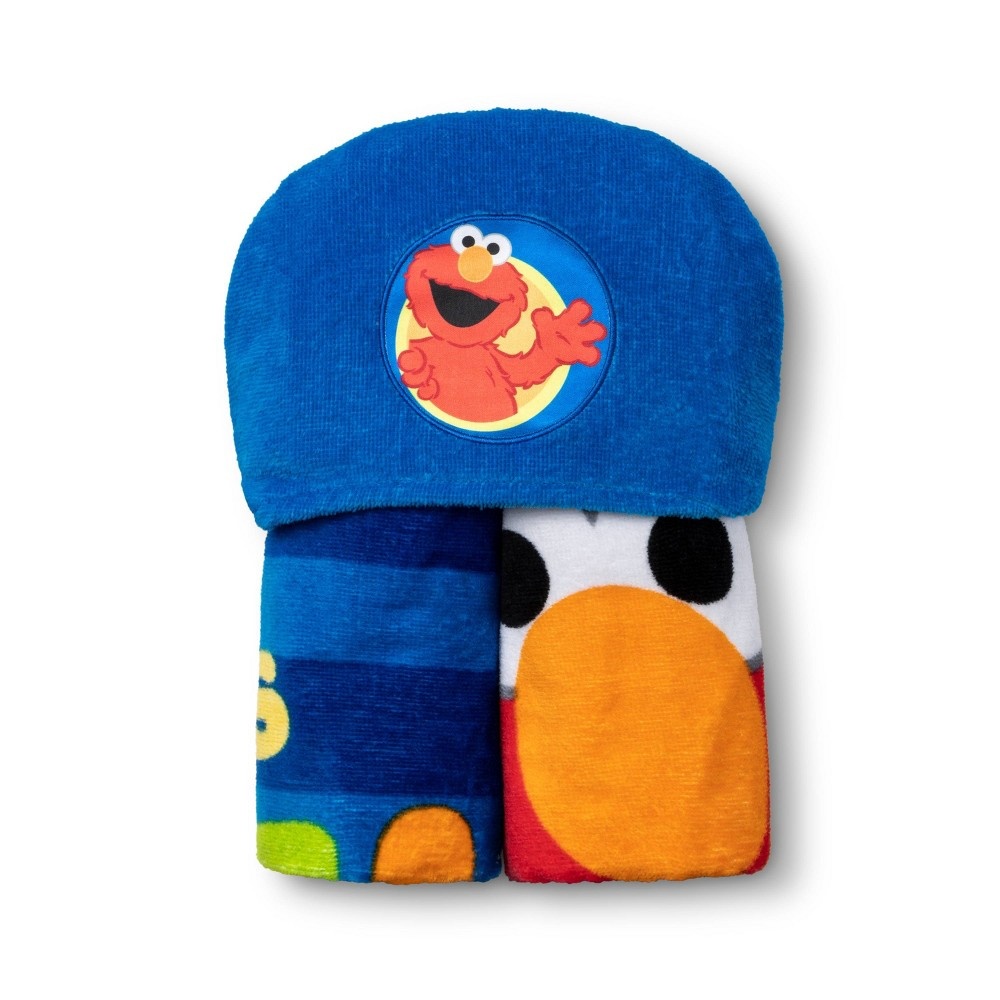 slide 2 of 3, Sesame Street Elmo Hooded Towel, 1 ct