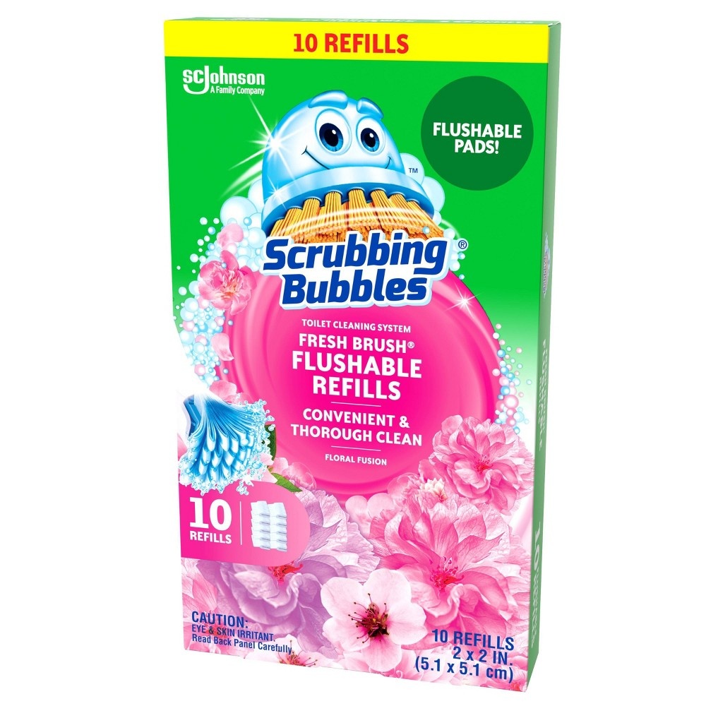 slide 3 of 5, Scrubbing Bubbles Freshbrush Flushable Refill Floral Fusion, 1 ct