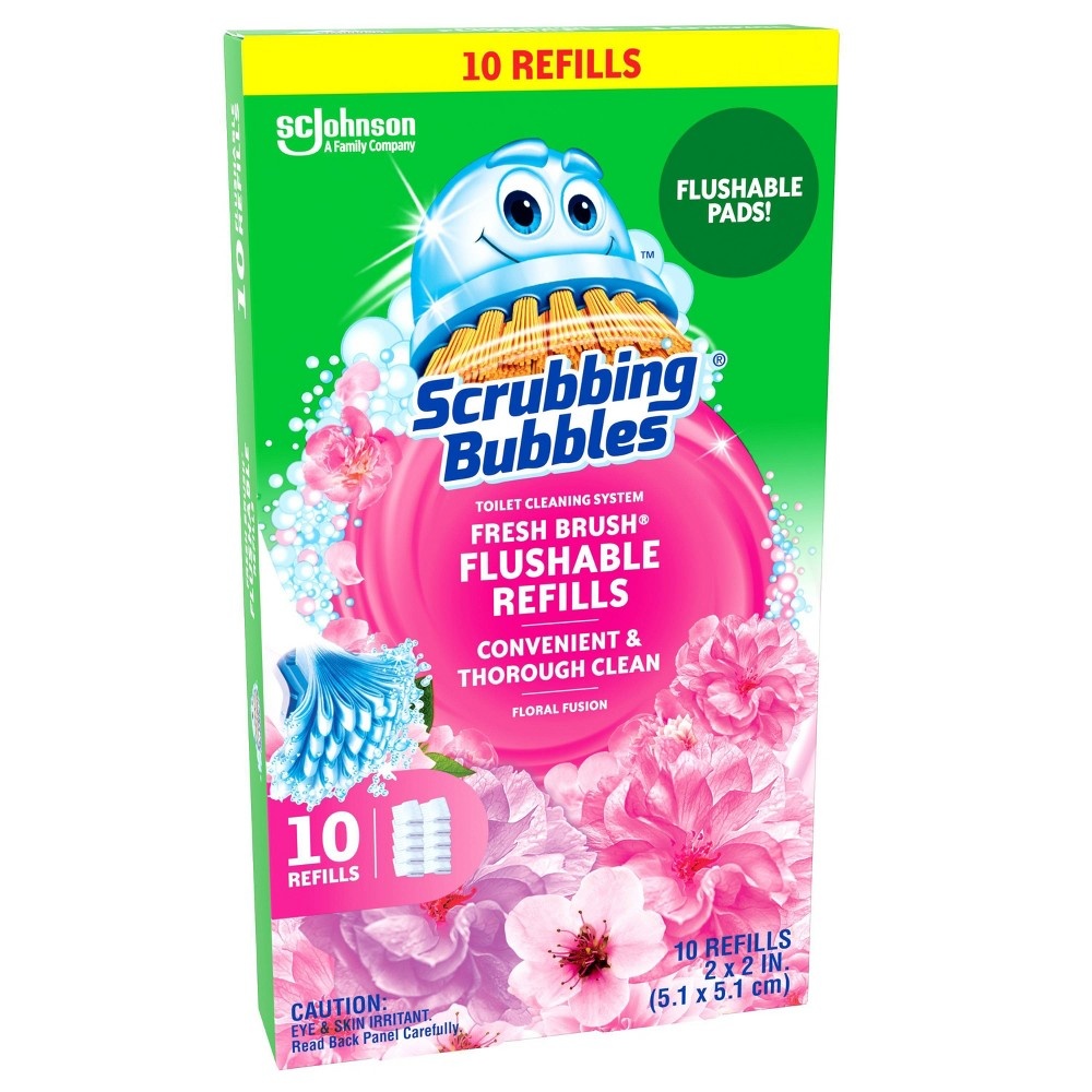 slide 4 of 5, Scrubbing Bubbles Freshbrush Flushable Refill Floral Fusion, 1 ct