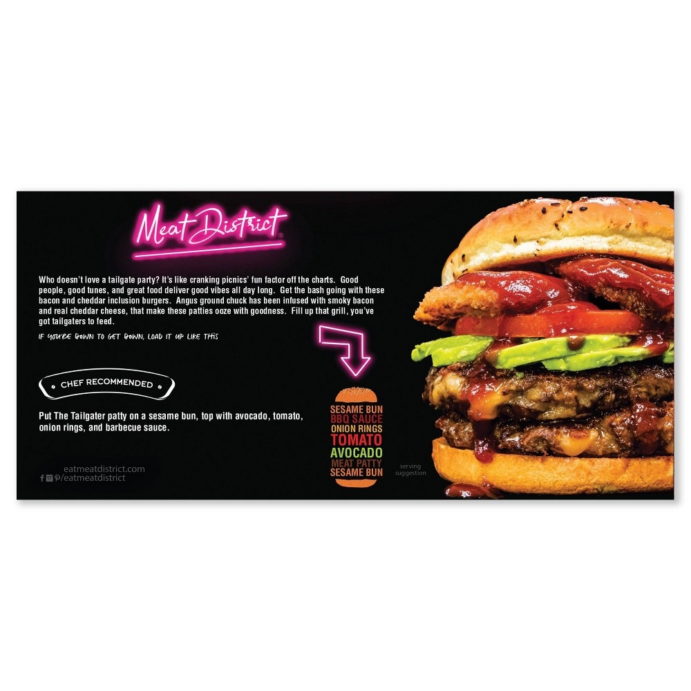 Meat District The Tailgater Angus Chuck Beef Patties Frozen 32 oz Shipt
