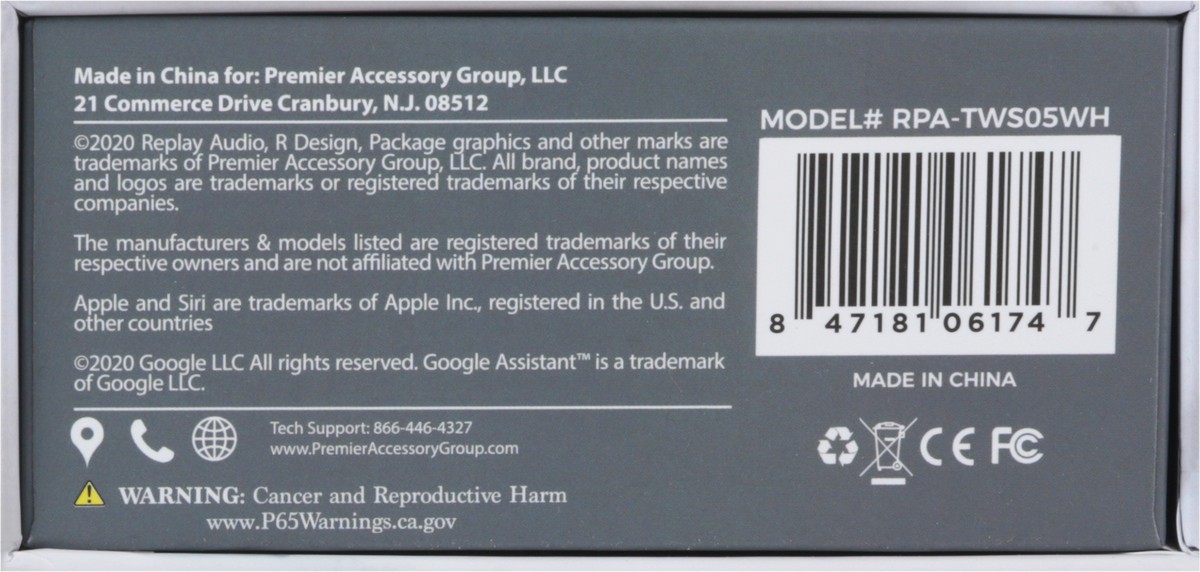 slide 4 of 9, Replay Audio Bluetooth True Wireless Earbuds 1 ea Box, 1 ct