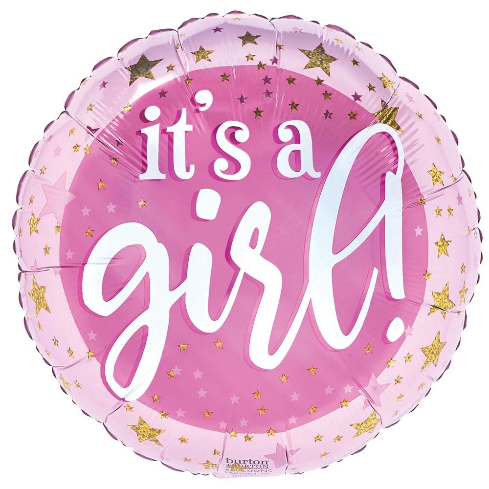 slide 1 of 1, It's A Girl! Helium Filled Balloon, 1 ct