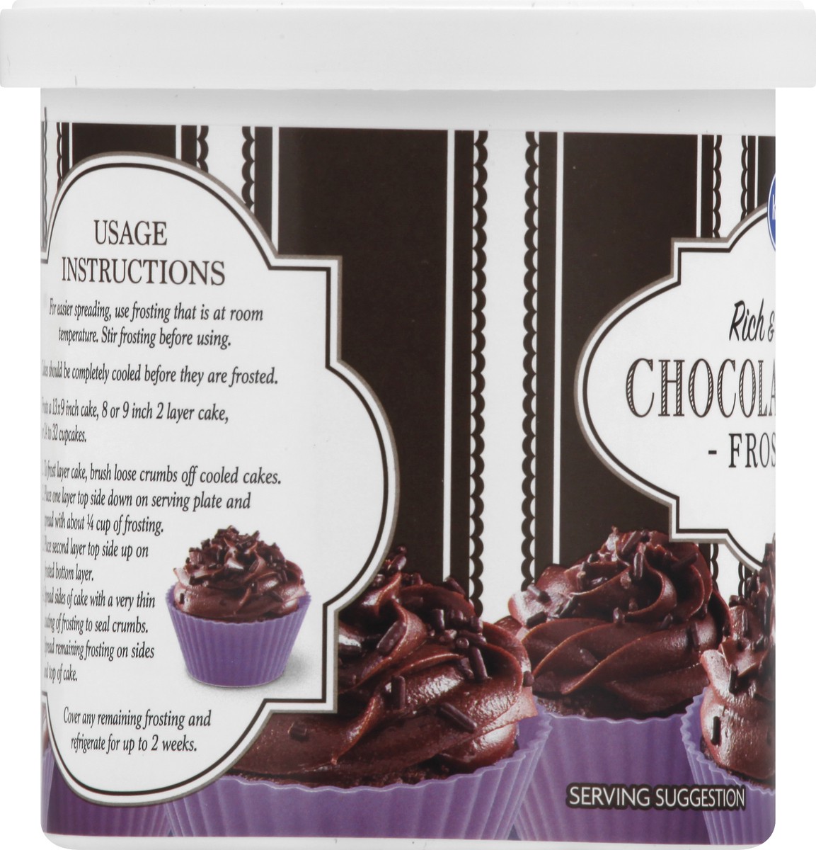 slide 8 of 11, Kroger Rich & Creamy Chocolate Fudge Frosting, 16 oz