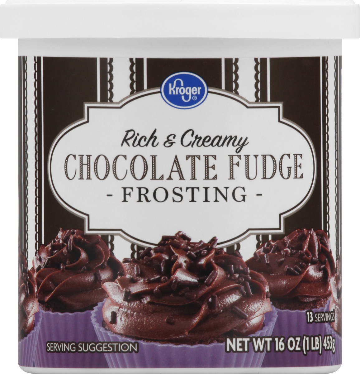 slide 10 of 11, Kroger Rich & Creamy Chocolate Fudge Frosting, 16 oz