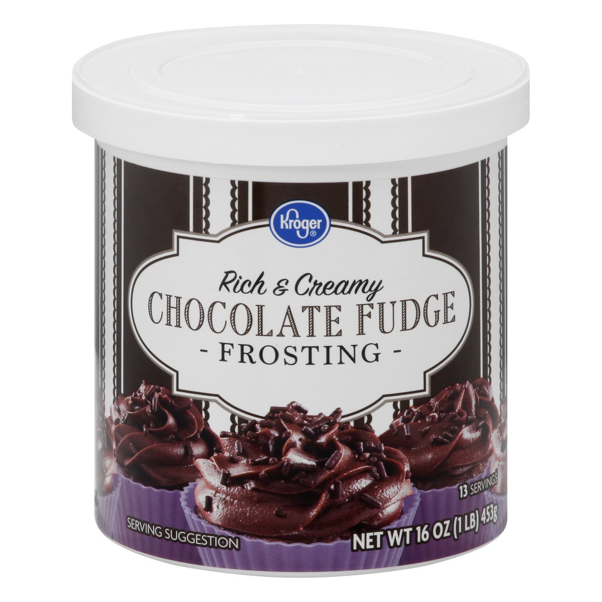 slide 2 of 11, Kroger Rich & Creamy Chocolate Fudge Frosting, 16 oz