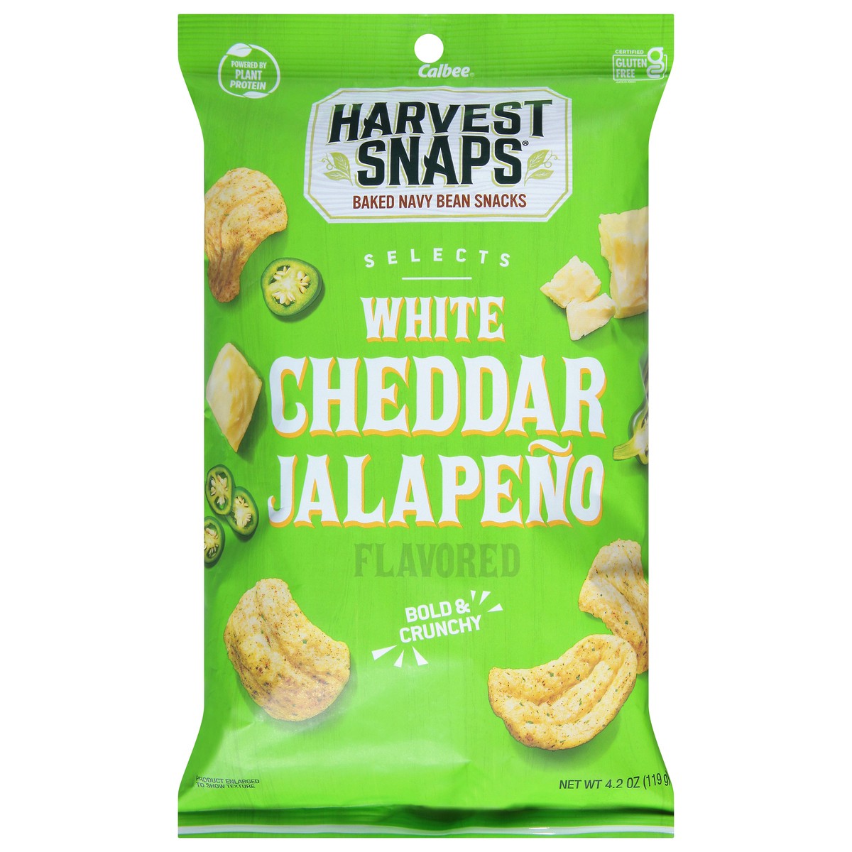 slide 1 of 1, Harvest Snaps Harvest Snap Select White Cheddar Jalapeno, 4.2 oz