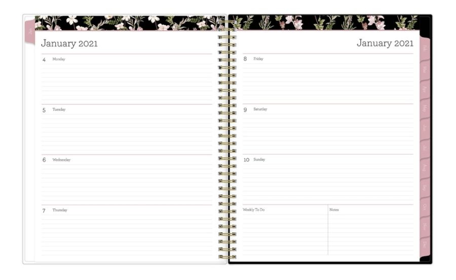 slide 3 of 4, Blue Sky Create-Your-Own Weekly/Monthly Planner, 8-1/2'' X 11'', Nevaeh, January To December 2021, 124806, 1 ct