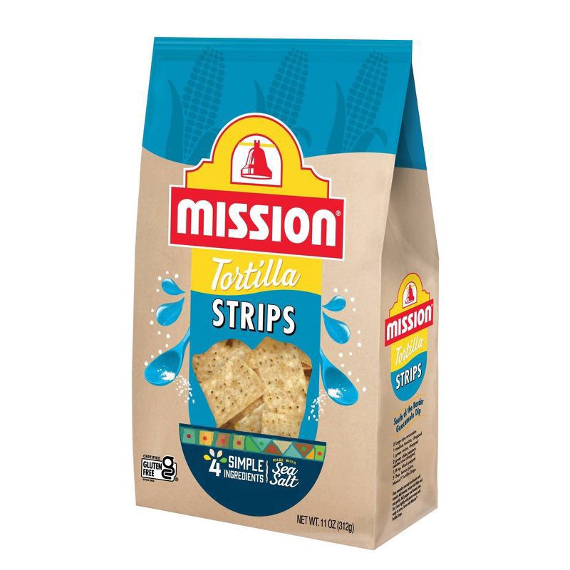 slide 3 of 4, Mission Strips Tortilla Chips - 11oz, 11 oz