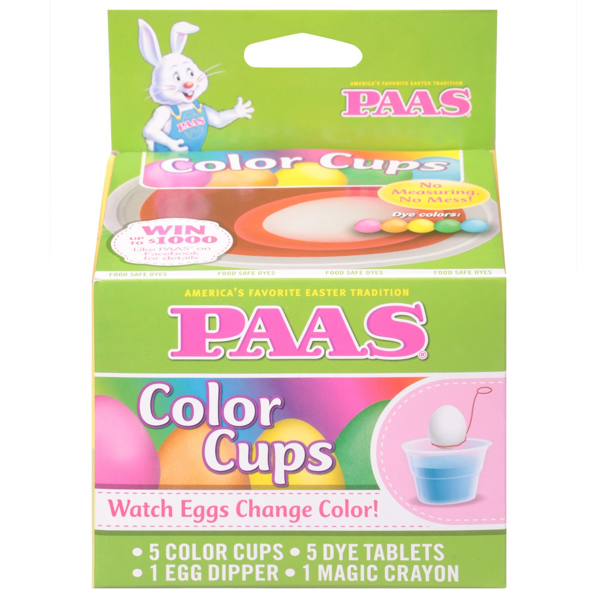 slide 1 of 1, PAAS Color Cups Egg Decorating Kit, 5 ct