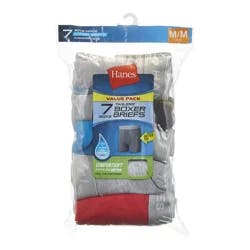 Hanes Boys Tagless Boxer Briefs Medium 10-12 Value Pack 7 ea