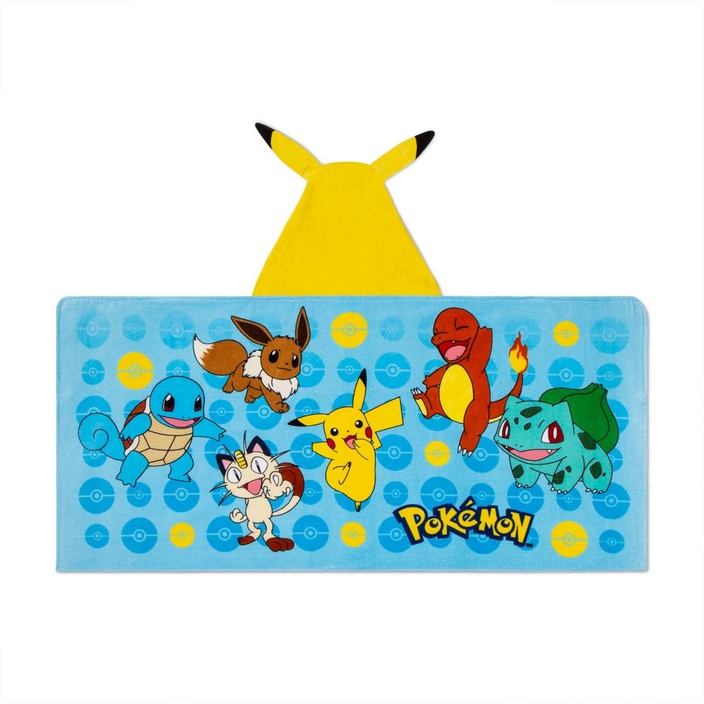 slide 3 of 3, Pokemon Pikachu Leap for Power Hooded Towel, 1 ct