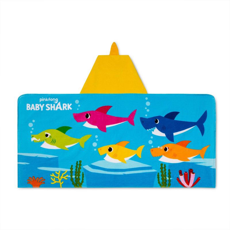 slide 3 of 3, Baby Shark Fun Excursion Kids' Hooded Towel, 1 ct