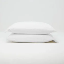 King Jersey Solid Pillowcase Set White - Casaluna