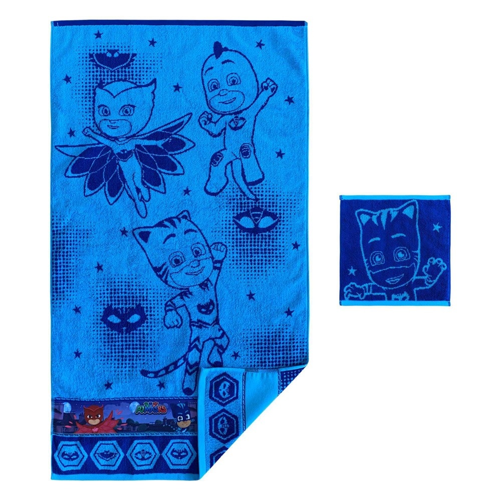 slide 5 of 11, PJ Masks Rooftop Powers Bath Towel and Washcloth Set, 2 ct