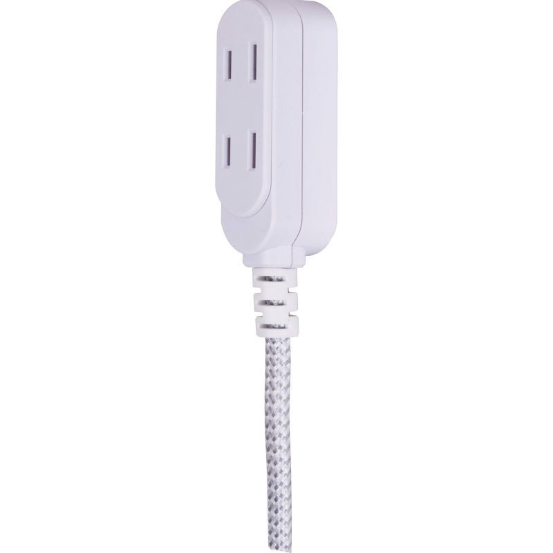 slide 5 of 8, Cordinate 15' 3 Outlet Polarized Extension Cord Gray, 1 ct