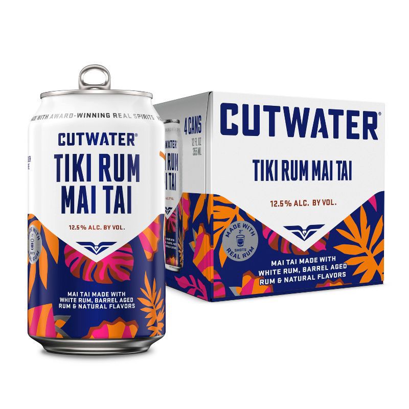 slide 1 of 8, Cutwater Spirits Cutwater Bali Hai Tiki Rum Mai Tai Cocktail - 4pk/12 fl oz Cans, 4 ct; 12 fl oz