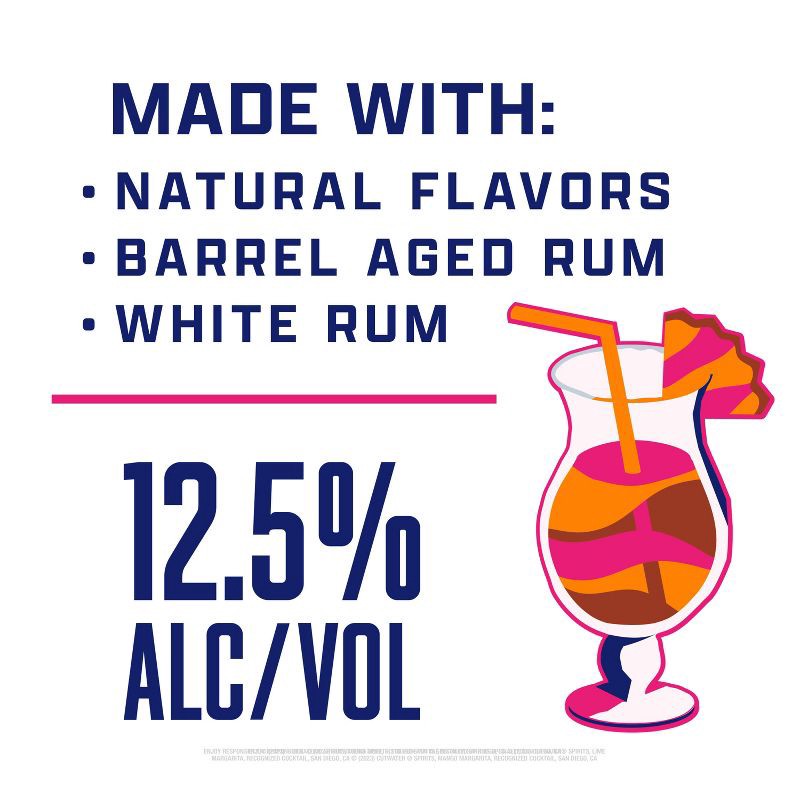 slide 3 of 10, Cutwater Spirits Cutwater Bali Hai Tiki Rum Mai Tai Cocktail - 4pk/355ml Cans, 4 ct; 355 ml