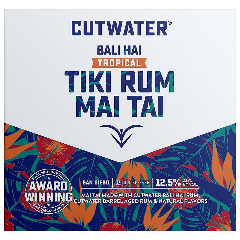slide 4 of 5, Cutwater Spirits Cutwater Bali Hai Tiki Rum Mai Tai Cocktail - 4pk/12 fl oz Cans, 4 ct; 12 fl oz