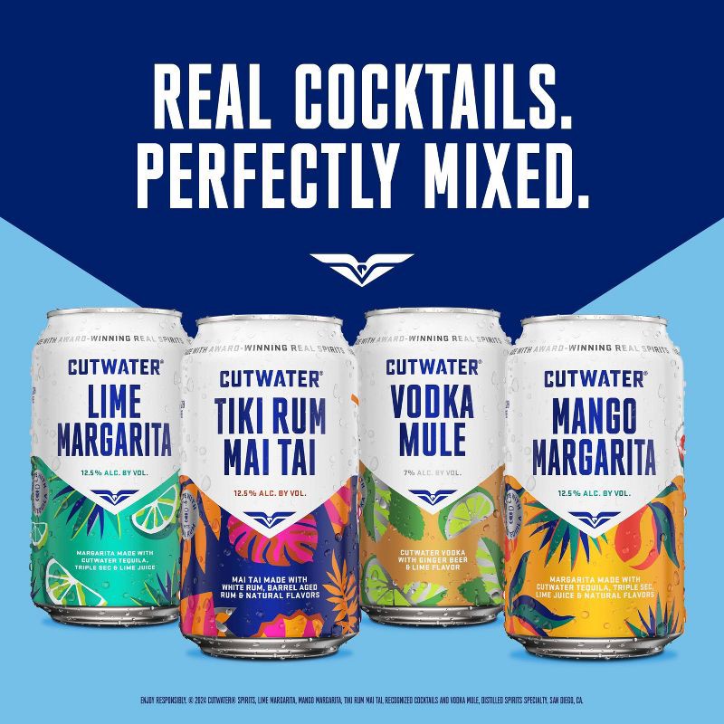 slide 8 of 8, Cutwater Spirits Cutwater Bali Hai Tiki Rum Mai Tai Cocktail - 4pk/12 fl oz Cans, 4 ct; 12 fl oz