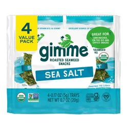 GimMe Organic Seaweed Sea Salt Snacks - 0.7oz/4pk