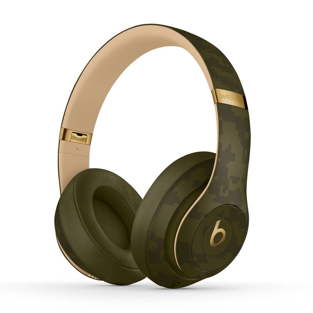 slide 12 of 15, Beats Studio3 Bluetooth Wireless Noise Cancelling Over-Ear Headphones - Beats Camo Collection - Forest Green, 1 ct