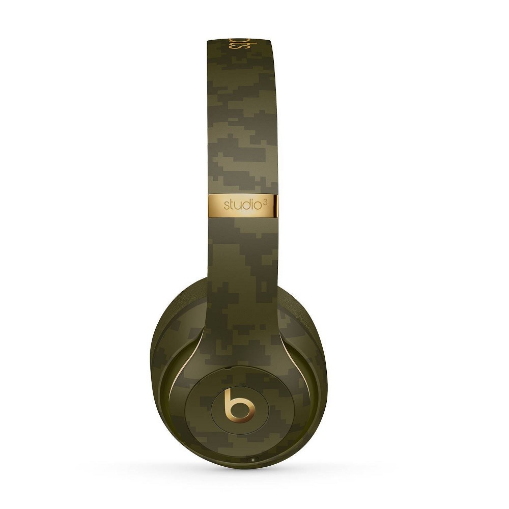 slide 8 of 15, Beats Studio3 Bluetooth Wireless Noise Cancelling Over-Ear Headphones - Beats Camo Collection - Forest Green, 1 ct