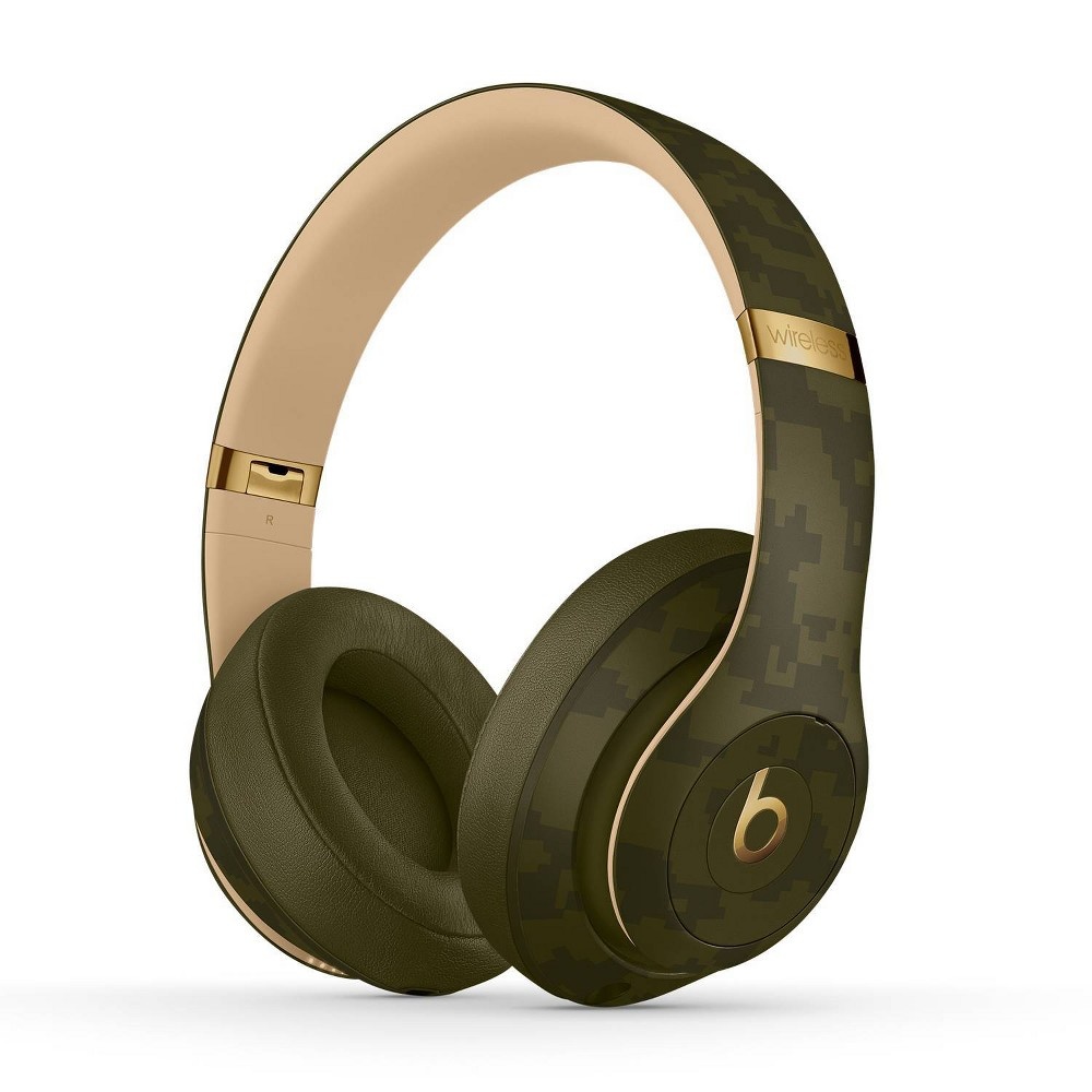 slide 11 of 15, Beats Studio3 Bluetooth Wireless Noise Cancelling Over-Ear Headphones - Beats Camo Collection - Forest Green, 1 ct