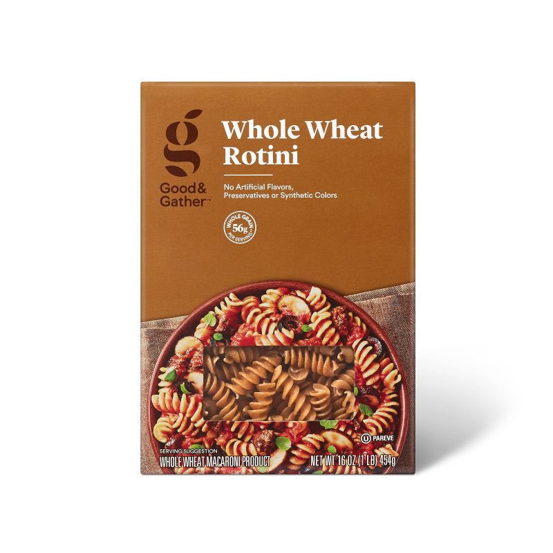 slide 1 of 4, Whole Wheat Rotini - 16oz - Good & Gather™, 16 oz