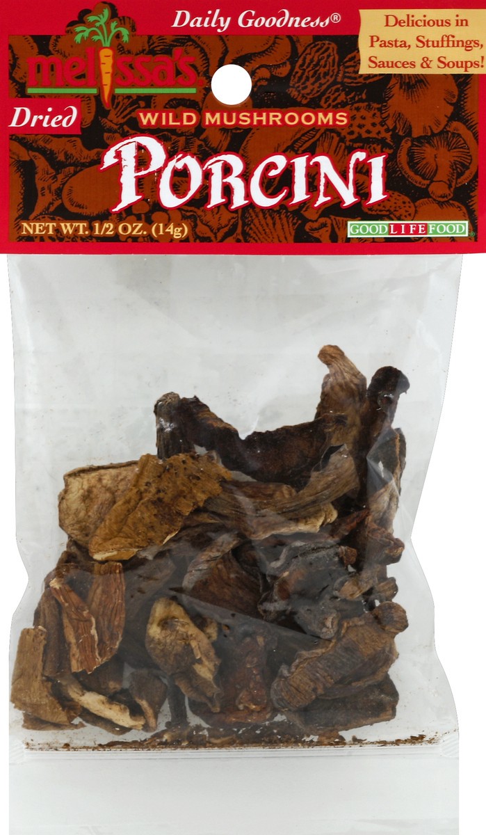 slide 1 of 4, Melissa's Dried Porcini Mushrooms, 0.5 oz