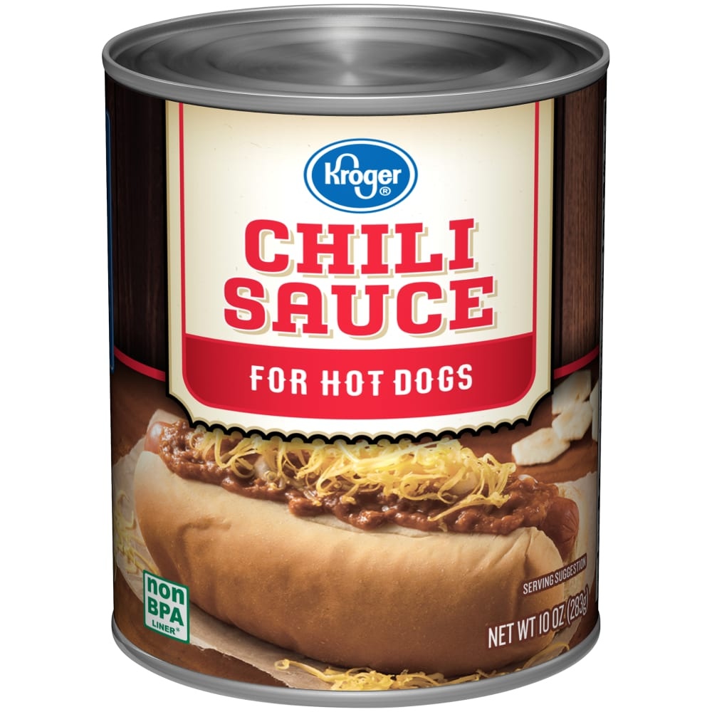slide 1 of 1, Kroger Hot Dog Chili Sauce, 10 oz