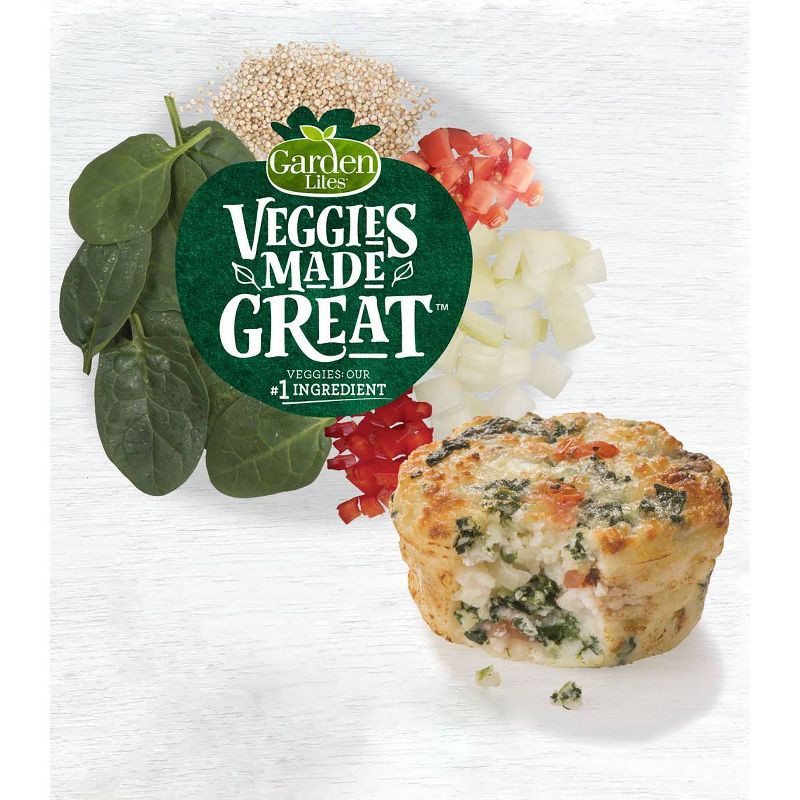 slide 3 of 7, Garden Lites Veggies Made Great Gluten Free Frozen Spinach Egg White Frittata - 12oz/6ct, 6 ct; 12 oz