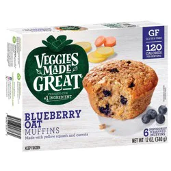 Veggies Made Great Gluten Free Frozen Blueberry Oat Muffins - 12oz/6ct