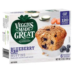 Veggies Made Great Gluten Free Blueberry Oat Muffins - 12oz/6ct