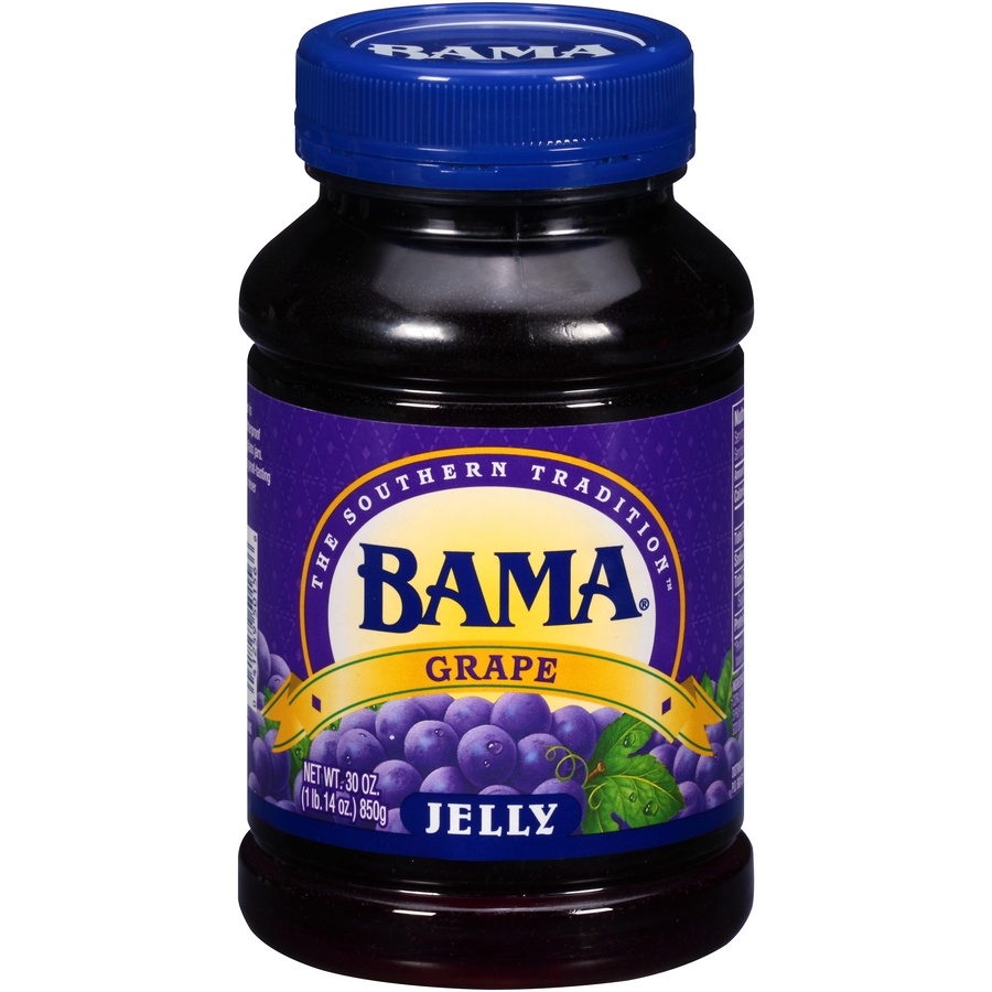 slide 1 of 6, BAMA Grape Jelly, 30 oz