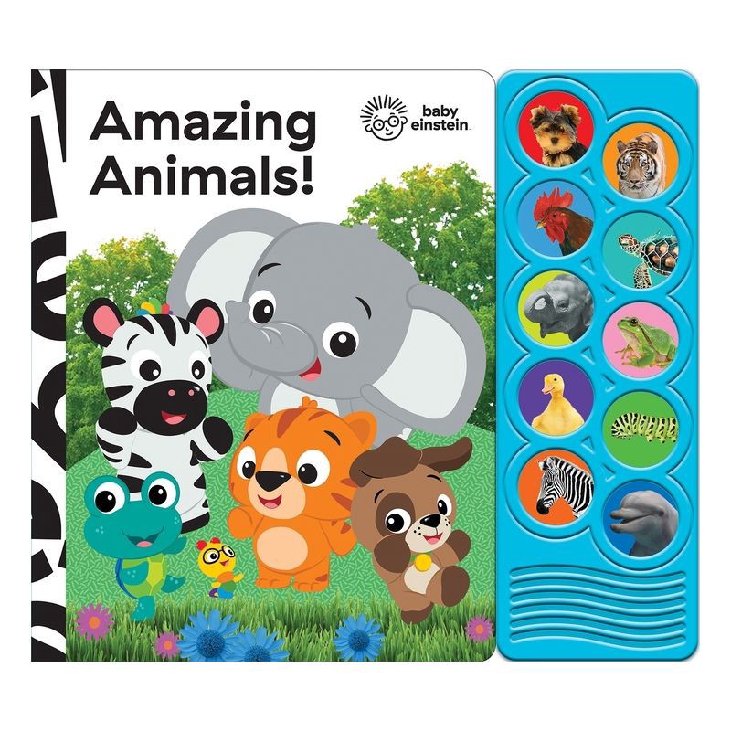 slide 1 of 7, Baby Einstein Amazing Animals 10 Button Sound Book (Board Book), 1 ct