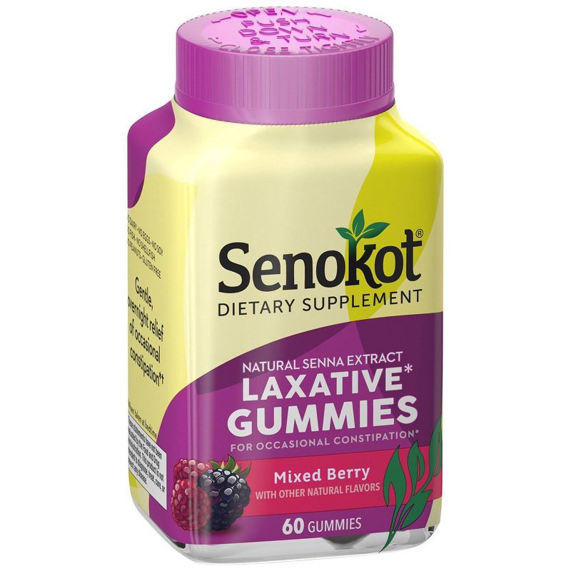 slide 1 of 4, Senokot Dietary Supplement Laxative Gummies - Mixed Berry - 60ct, 60 ct