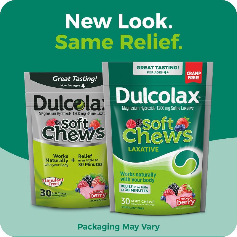 slide 2 of 15, Dulcolax Laxative Stool Softener Soft Chews - 30ct, 30 ct