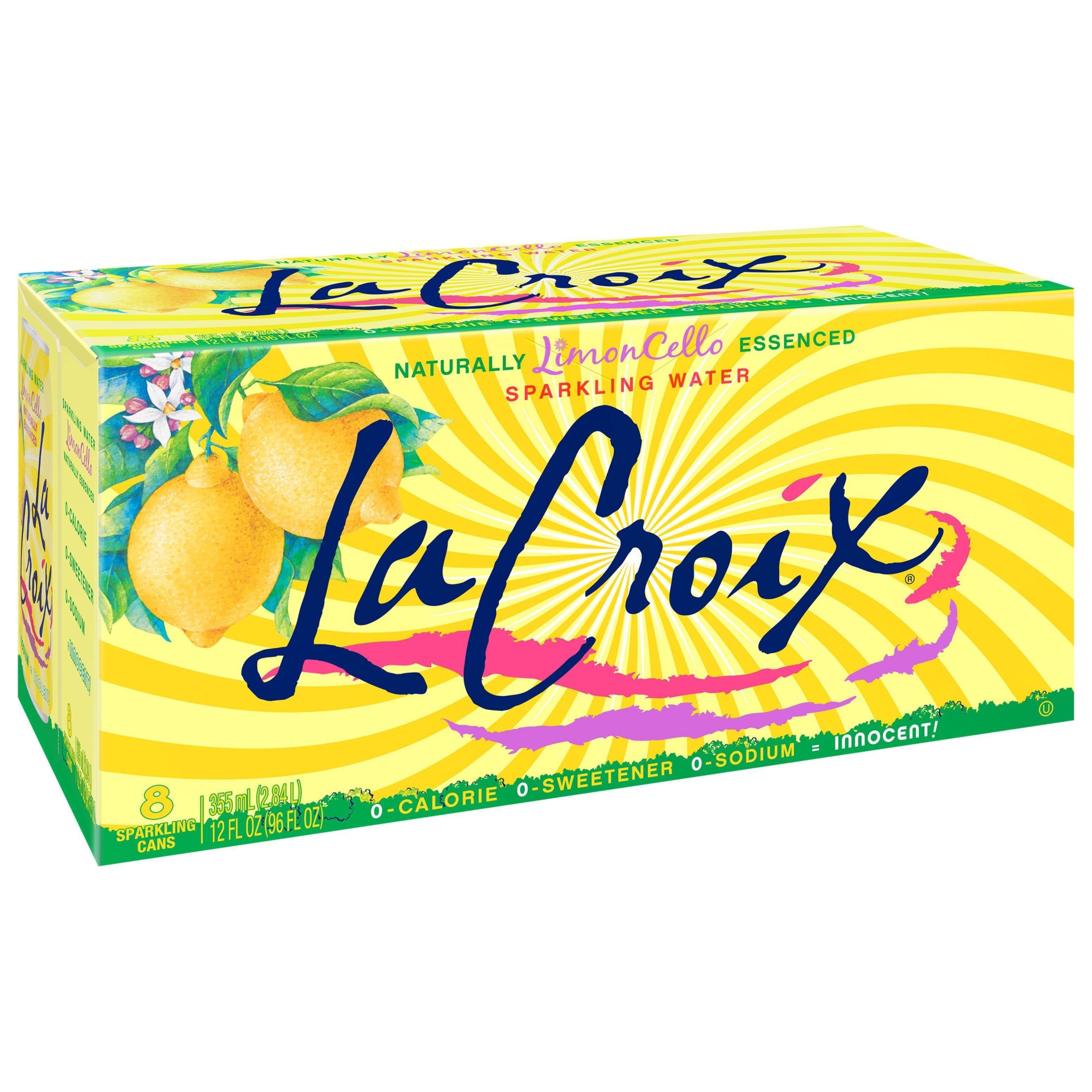slide 1 of 3, LaCroix Sparkling Water LimonCello - 8pk/12 fl oz Cans, 8 ct; 12 fl oz