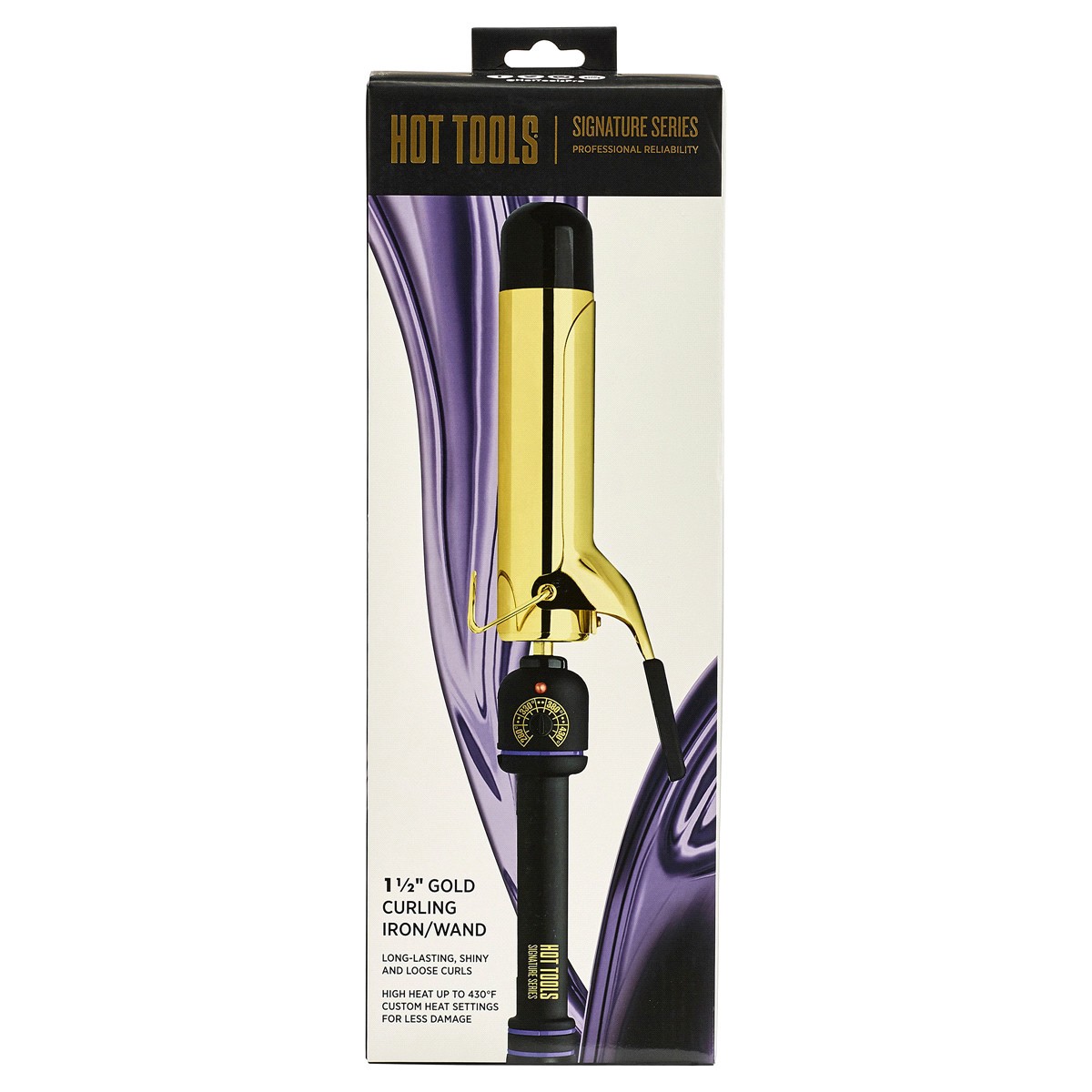 slide 1 of 2, Hot Tools Pro Signature Gold Curling Iron - 1.5", 1.5 in