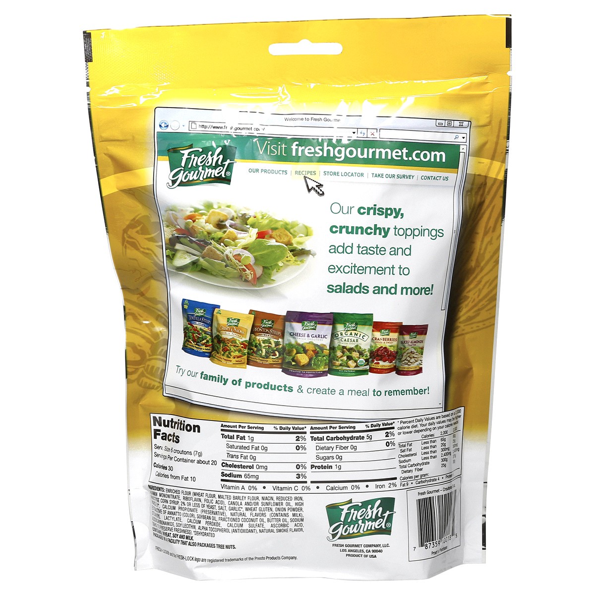 slide 2 of 2, Fresh Gourmet Butter & Garlic Croutons 5 oz, 5 oz