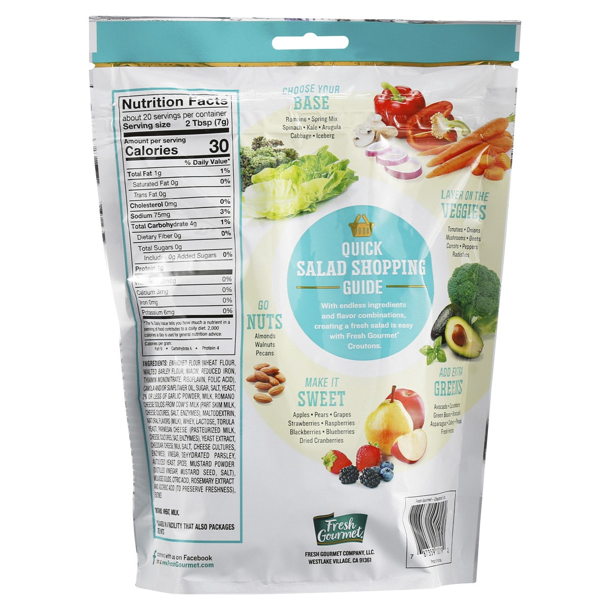 slide 2 of 2, Fresh Gourmet Classic Caesar Croutons 5 oz, 5 oz