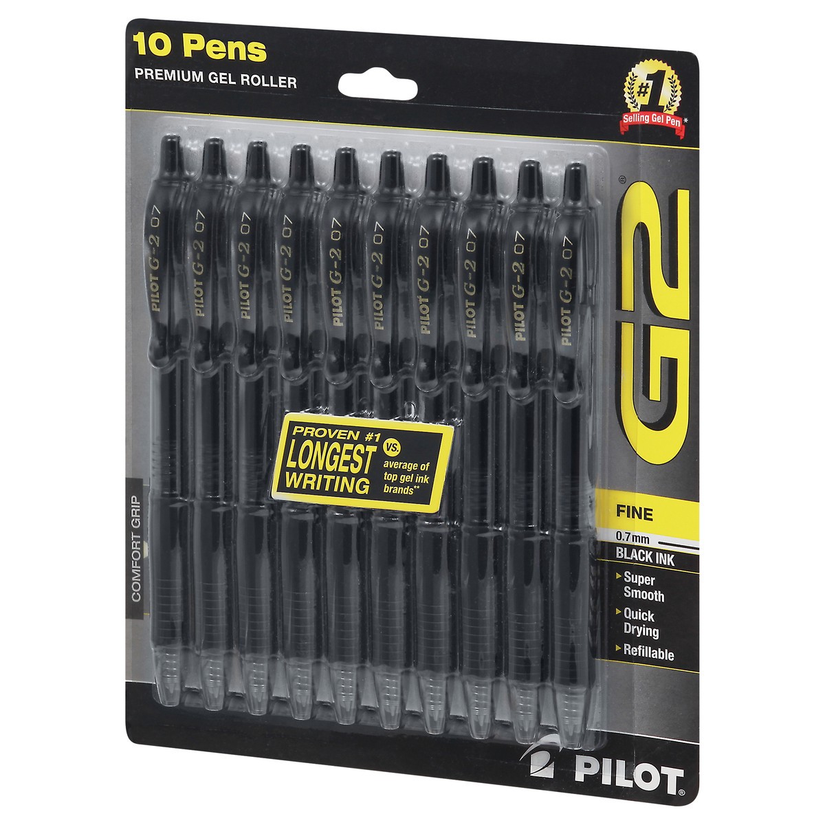 slide 6 of 9, Pilot G2 Premium Gel Roller 0.7 MM Black Ink Pens 10 10 ea, 10 ct