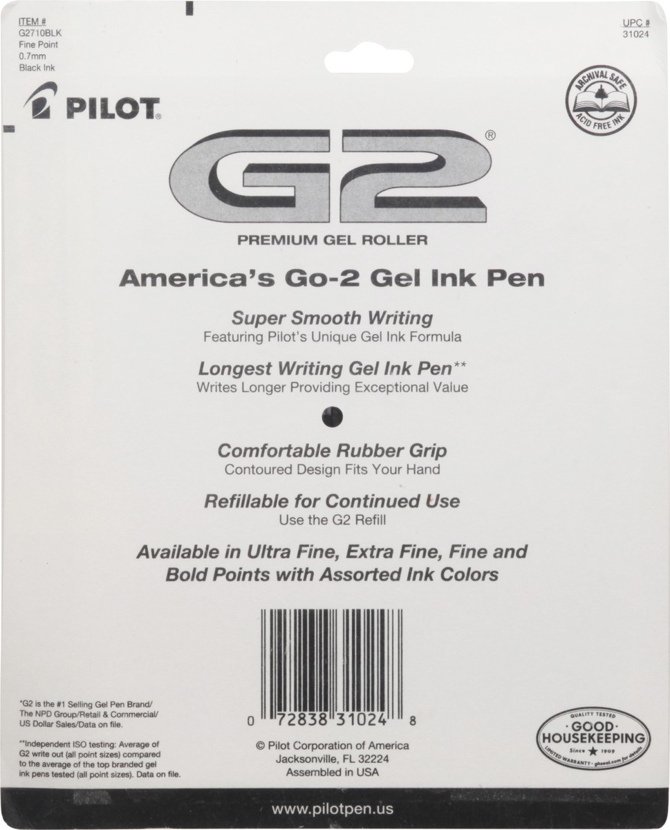 slide 7 of 9, Pilot G2 Premium Gel Roller 0.7 MM Black Ink Pens 10 10 ea, 10 ct