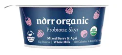 Norr Organic Mixed Berry & Acai Whole Milk Probiotic Skyr