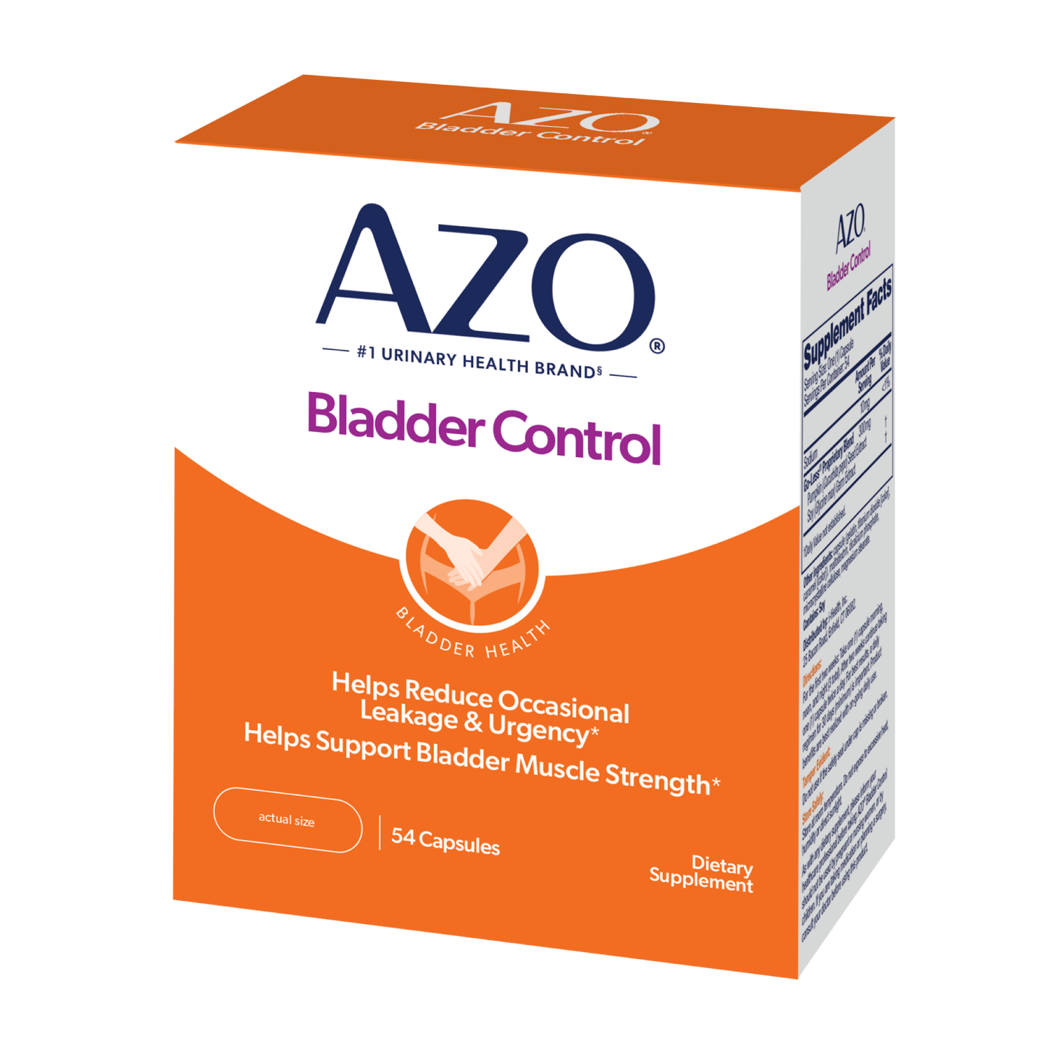 slide 3 of 6, AZO Capsules Daily Bladder Control with Go-Less 54 Capsules, 54 ct