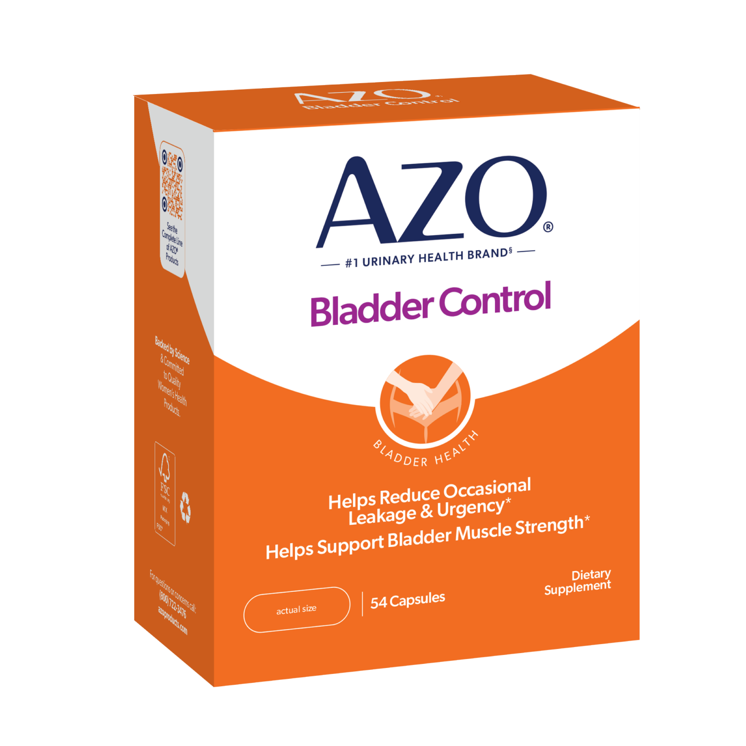 slide 4 of 6, AZO Capsules Daily Bladder Control with Go-Less 54 Capsules, 54 ct