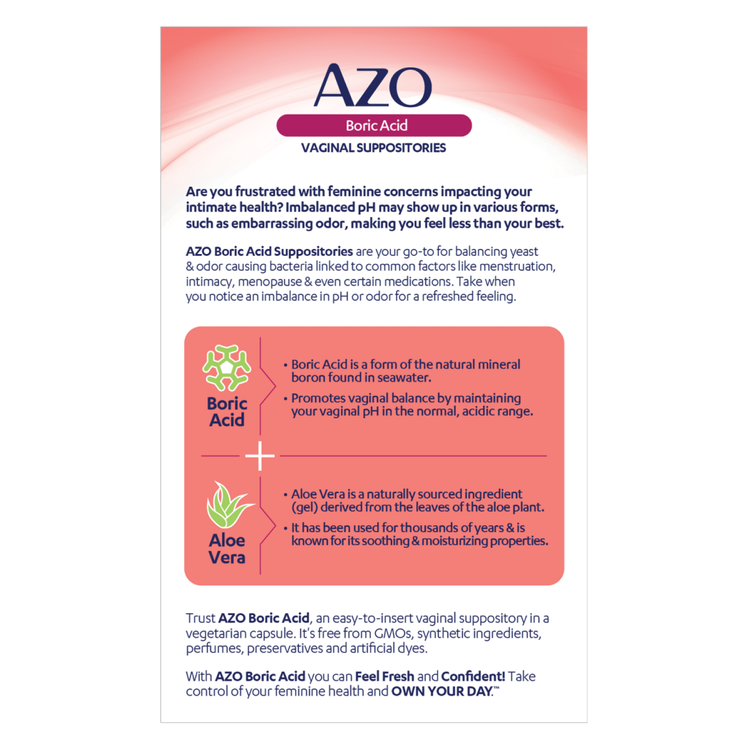 slide 2 of 6, Azo Boric Acid, 30 ct