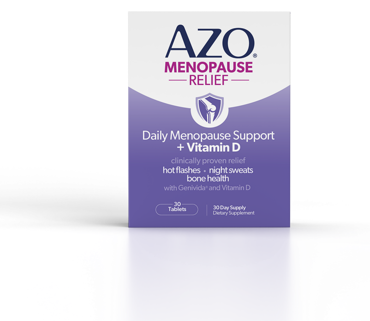 slide 1 of 4, Azo Daily Menopause Relief W/Vitamin D 30Ct, 30 ct