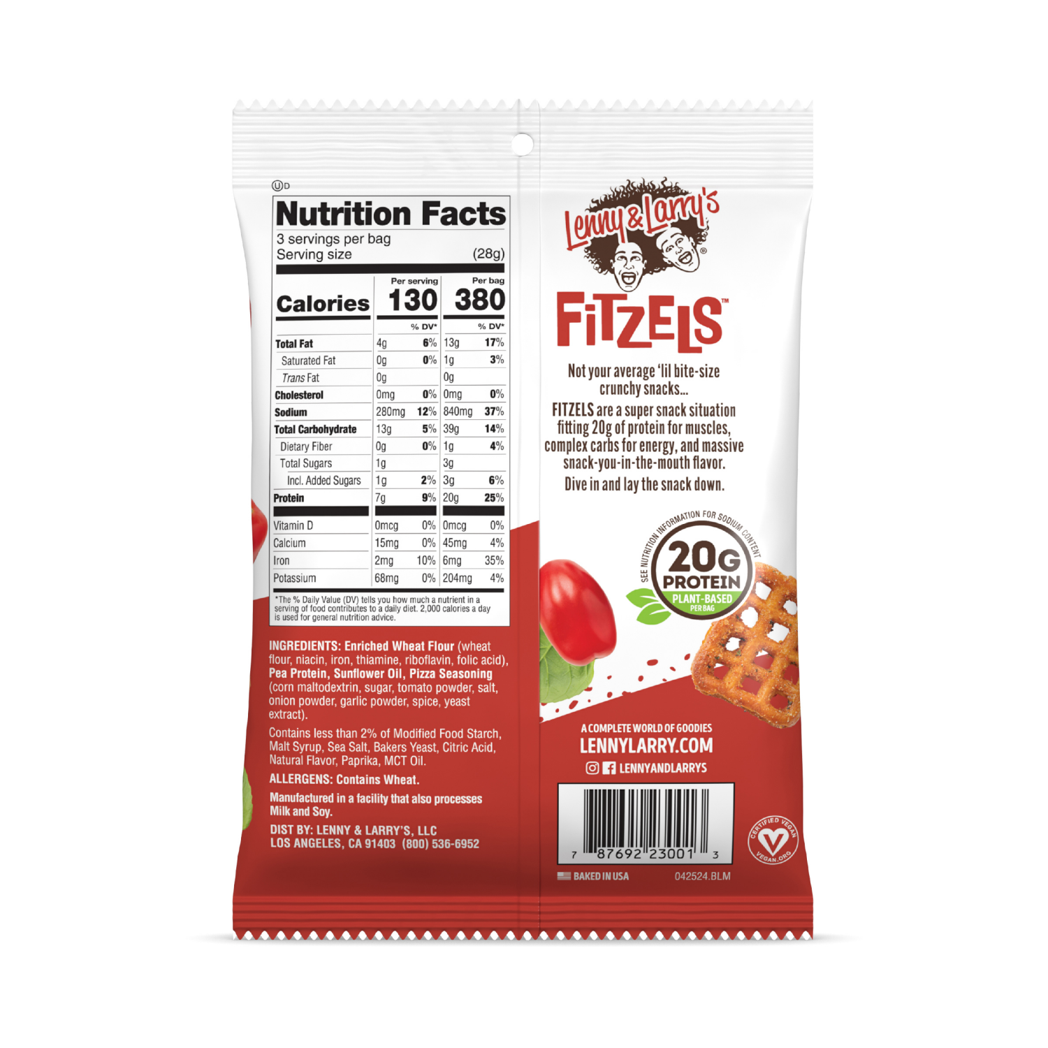 slide 2 of 2, Lenny & Larry's FITZELS™ Protein Pretzels Pizza Palooza - 3oz, 3 oz